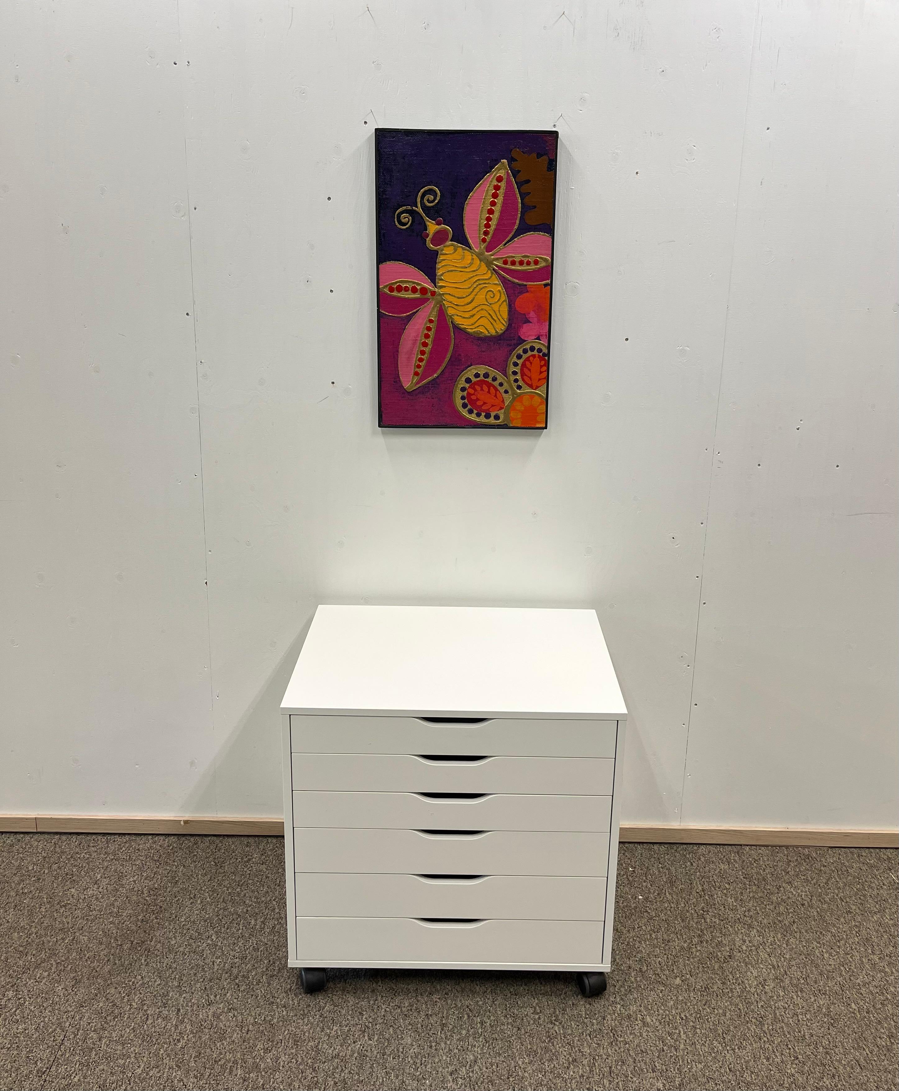 IKEA ALEX Laatikosto + pyörät, valkoinen