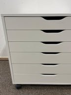 IKEA ALEX Laatikosto + pyörät, valkoinen