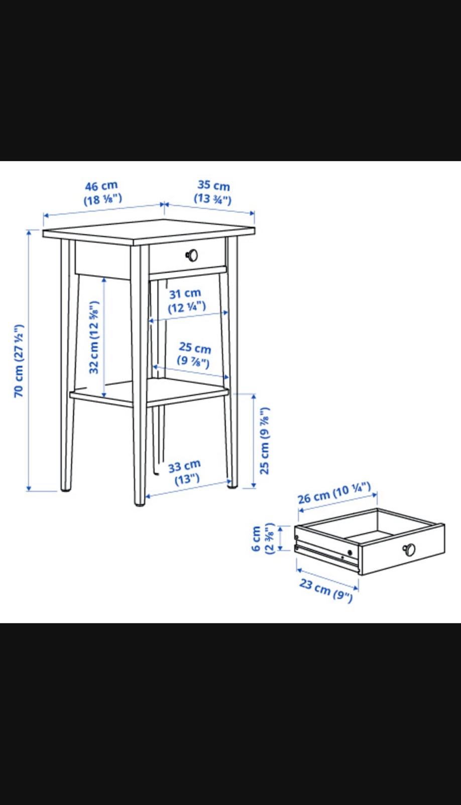 IKEA HEMNES Sivupöytä