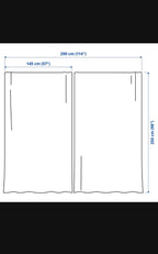 Osittain pimentävät verhot, 2 kpl