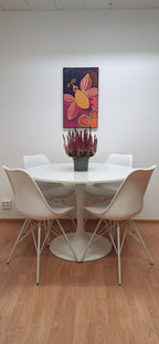 IKEA DOCKSTA Pöytä, valkoinen ja 4 tuoleja