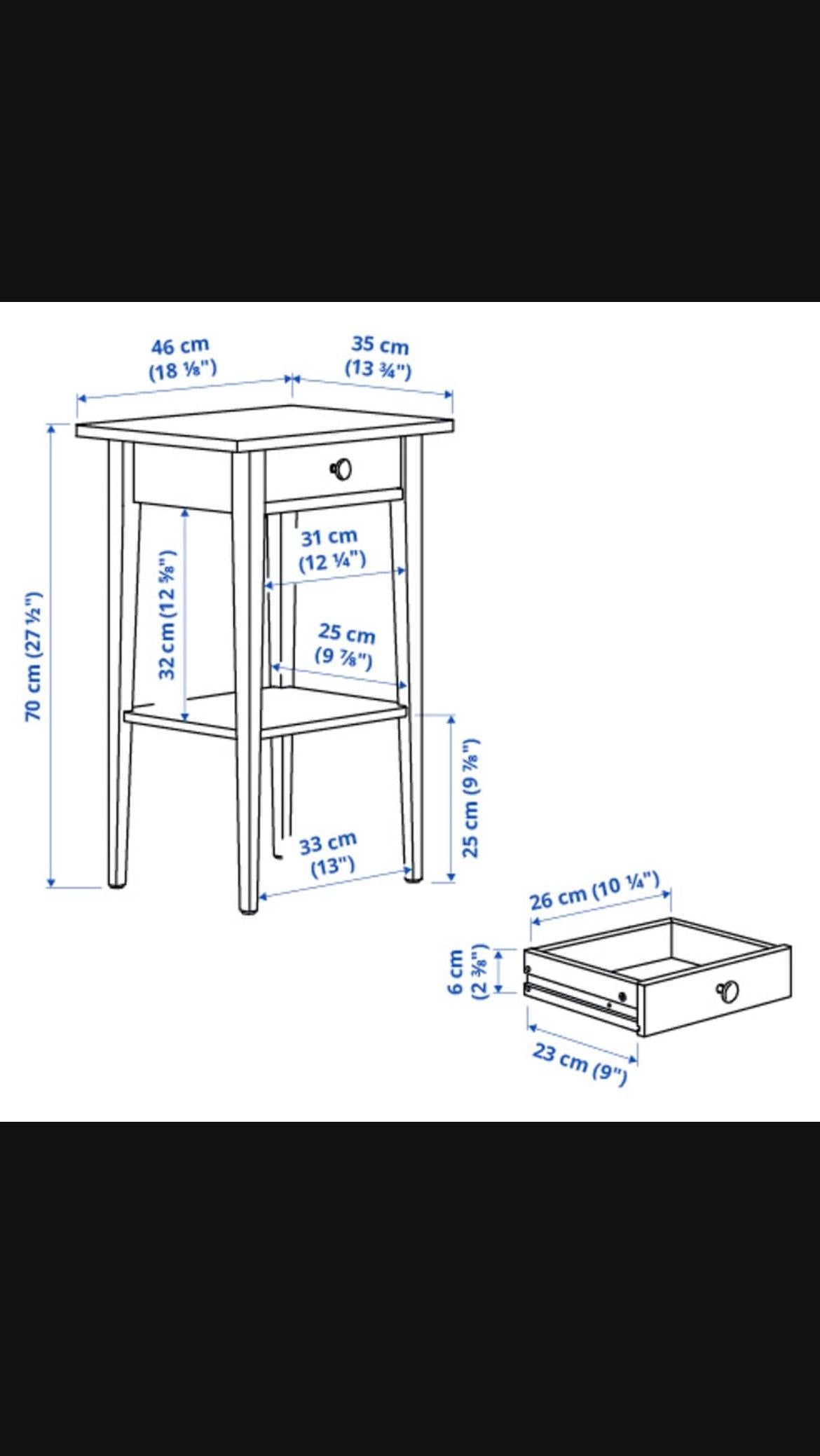 IKEA HEMNES Sivupöytä