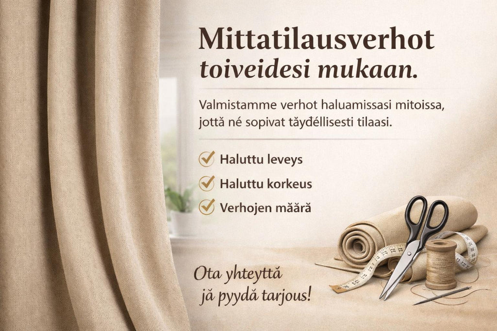 Osittain pimentävät verhot, 2 kpl