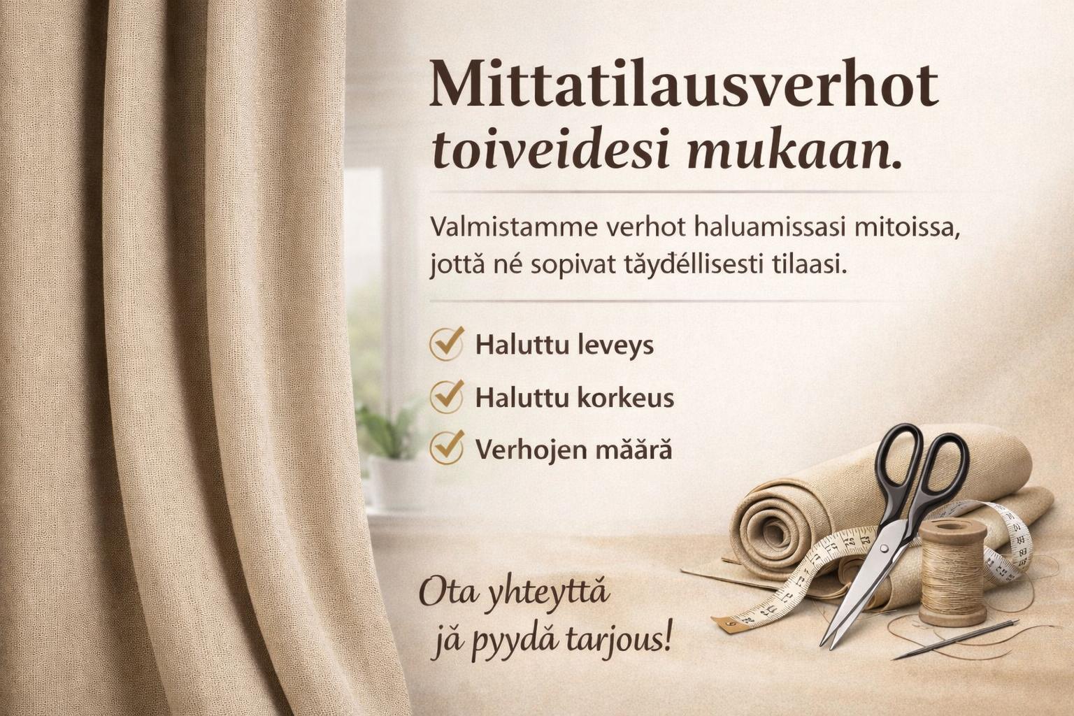 Osittain pimentävät verhot, 2 kpl