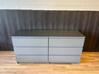 IKEA MALM Lipasto Lasileveyllä, 3 laatikkoa, 2 kpl