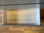 IKEA MALM Lipasto Lasileveyllä, 3 laatikkoa, harmaa